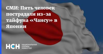 СМИ: Пять человек пострадали из-за тайфуна «Чансу» в Японии - nsn.fm - Япония