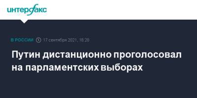 Владимир Путин - Дмитрий Песков - Михаил Мишустин - Путин дистанционно проголосовал на парламентских выборах - interfax.ru - Москва - Россия