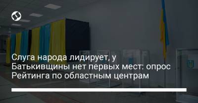 Слуга народа лидирует, у Батькивщины нет первых мест: опрос Рейтинга по областным центрам - liga.net - Украина - Черкассы - Полтава - Ужгород - Житомир - Сумы