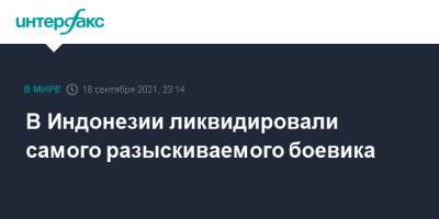 В Индонезии ликвидировали самого разыскиваемого боевика - interfax.ru - Москва - Россия - Индонезия
