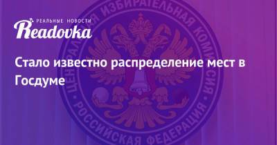 Стало известно распределение мест в Госдуме - readovka.news - Москва - Россия