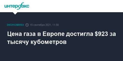 Цена газа в Европе достигла $923 за тысячу кубометров - smartmoney.one - Москва - Германия
