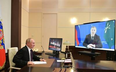 В.Путин - Мурат Кумпилов - Владимир Владимирович - Встреча с главой Республики Адыгея Муратом Кумпиловым - kremlin.ru - Россия - респ. Адыгея