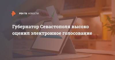 Михаил Развожаев - Губернатор Севастополя высоко оценил электронное голосование - ren.tv - Севастополь