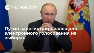 Владимир Путин - Дмитрий Песков - Президент Путин зарегистрировался для электронного голосования на выборах - smartmoney.one - Москва - Россия