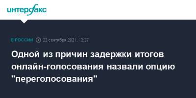 Илья Массух - Одной из причин задержки итогов онлайн-голосования назвали опцию "переголосования" - interfax.ru - Москва