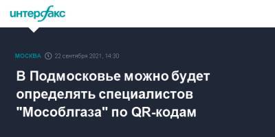 Александр Самарин - В Подмосковье можно будет определять специалистов "Мособлгаза" по QR-кодам - interfax.ru - Москва - Московская обл. - Московская область