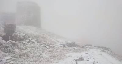 На горе Поп Иван Черногорский выпал снег - dsnews.ua - Украина