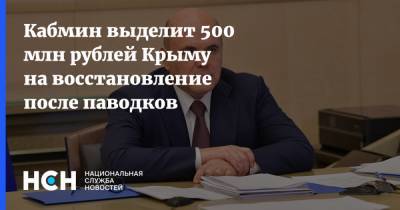 Михаил Мишустин - Кабмин выделит 500 млн рублей Крыму на восстановление после паводков - nsn.fm - Россия - Крым - Еврейская обл.