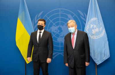 Владимир Зеленский - Антониу Гутерриш - Зеленский передал генсеку ООН список украинцев, удерживаемых на Донбассе, в Крыму и РФ - sharij.net - Россия - Украина - Крым - Нью-Йорк