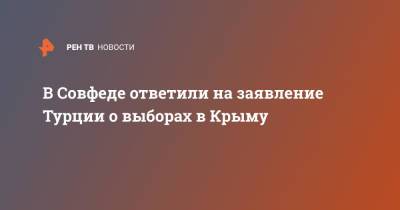 Ольга Ковитиди - В Совфеде ответили на заявление Турции о выборах в Крыму - ren.tv - Россия - Крым - Турция - Анкара