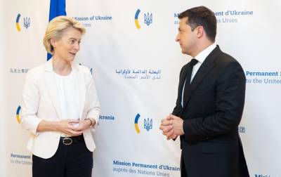 Владимир Зеленский - Зеленский обсудил с главой ЕК саммит Украина-ЕС - korrespondent.net - США - Украина - Нью-Йорк - Нью-Йорк - Ляйен