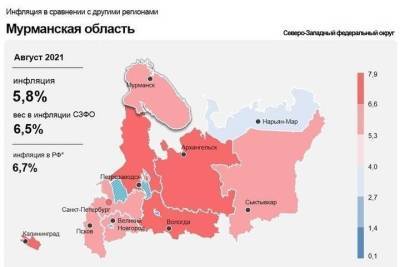 Инфляция в Мурманской области начнет замедляться к декабрю - smartmoney.one - Россия - Мурманск - Мурманская обл.