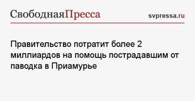 Михаил Мишустин - Правительство потратит более 2 миллиардов на помощь пострадавшим от паводка в Приамурье - svpressa.ru - Иркутская обл. - Сочи - Амурская обл. - Иркутск