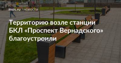 Петр Бирюков - Территорию возле станции БКЛ «Проспект Вернадского» благоустроили - mos.ru - Москва - Благоустройство