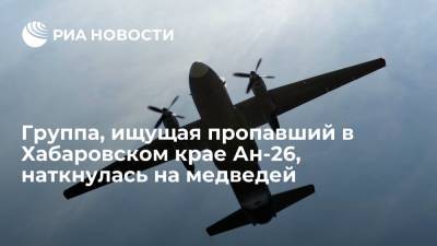 Одна из групп, ищущих пропавший с радаров в Хабаровском крае Ан-26, наткнулась на медведей - ria.ru - Москва - Хабаровский край - Хабаровск