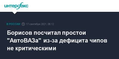 Юрий Борисов - Борисов посчитал простои "АвтоВАЗа" из-за дефицита чипов не критическими - interfax.ru - Москва - Россия