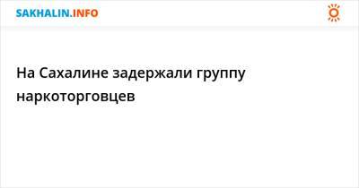 На Сахалине задержали группу наркоторговцев - sakhalin.info - Россия - Сахалинская обл.