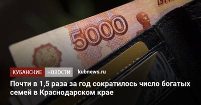 Почти в 1,5 раза за год сократилось число богатых семей в Краснодарском крае - kubnews.ru - Москва - Россия - Краснодарский край