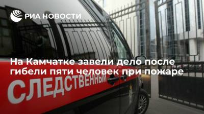 СК завел уголовное дело после гибели пяти человек при пожаре в Петропавловске-Камчатском - ria.ru - Россия - Камчатский край - Петропавловск-Камчатский