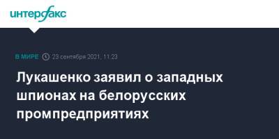Александр Лукашенко - Юрий Назаров - Петр Пархомчик - Лукашенко заявил о западных шпионах на белорусских промпредприятиях - interfax.ru - Москва - Белоруссия