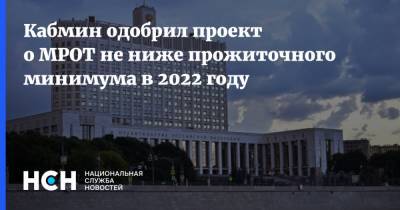 Кабмин одобрил проект о МРОТ не ниже прожиточного минимума в 2022 году - nsn.fm - Россия