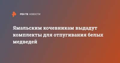 Ямальским кочевникам выдадут комплекты для отпугивания белых медведей - ren.tv