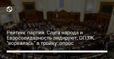 Рейтинг партий. Слуга народа и Евросолидарность лидируют, ОПЗЖ "ворвалась" в тройку: опрос - liga.net - Украина - Киев