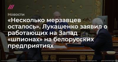 «Несколько мерзавцев осталось». Лукашенко заявил о работающих на Запад «шпионах» на белорусских предприятиях - tvrain.ru - США - Белоруссия