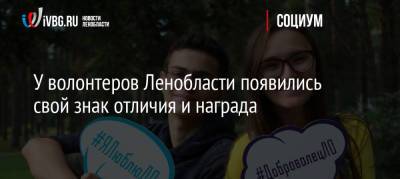 Ольга Амельченкова - У волонтеров Ленобласти появились свой знак отличия и награда - ivbg.ru - Россия - Украина - Ленинградская обл.
