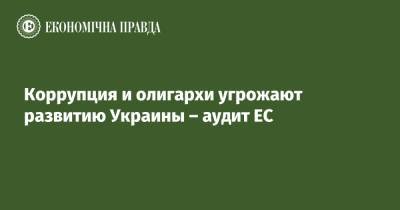 Коррупция и олигархи угрожают развитию Украины – аудит ЕС - epravda.com.ua - Украина