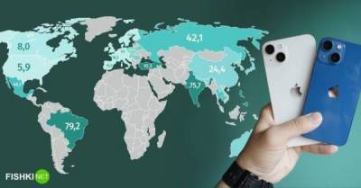 Аналитики подсчитали, сколько нужно работать в разных странах, чтобы купить iPhone 13 - skuke.net - Россия - Интересно