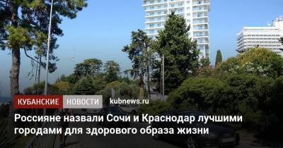 Россияне назвали Сочи и Краснодар лучшими городами для здорового образа жизни - kubnews.ru - Москва - Санкт-Петербург - Сочи - Краснодарский край - Краснодар - Калининград