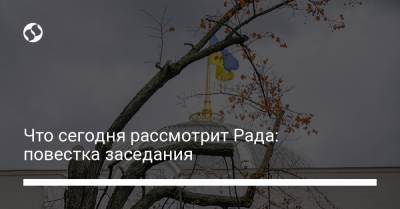 Что сегодня рассмотрит Рада: повестка заседания - liga.net - Украина - Польша