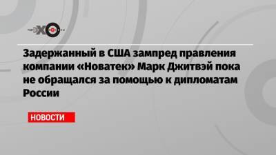 Сергей Алексашенко - Задержанный в США зампред правления компании «Новатек» Марк Джитвэй пока не обращался за помощью к дипломатам России - echo.msk.ru - Россия - США - Вашингтон