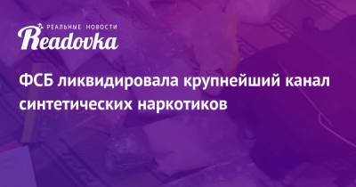 ФСБ ликвидировала крупнейший канал синтетических наркотиков - readovka.ru - Россия - Краснодарский край - Московская обл. - Астраханская обл. - Ростовская обл.