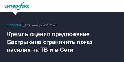 Дмитрий Песков - Александр Бастрыкин - Кремль оценил предложение Бастрыкина ограничить показ насилия на ТВ и в Сети - interfax.ru - Москва - Пермь