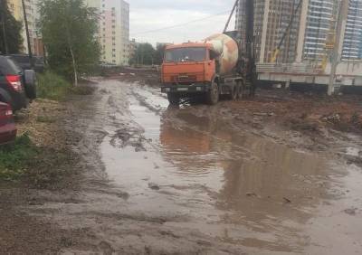 Рязанка рассказала о непроходимой грязи в районе строительства новой школы в Кальном - ya62.ru - Рязань