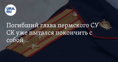 Сергей Сарапульцев - Погибший глава пермского СУ СК уже пытался покончить с собой - ura.news - Пермский край