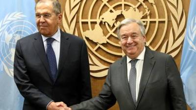 Владимир Путин - Сергей Лавров - Антониу Гутерришем - Главные новости за ночь: встреча Лаврова и Гутерриша, гигантская тыква и обезболивающая песня - mir24.tv - Россия - Сирия - Украина - Афганистан - Ливия