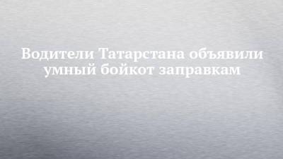 Водители Татарстана объявили умный бойкот заправкам - chelny-izvest.ru - респ. Татарстан - Набережные Челны