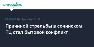 Причиной стрельбы в сочинском ТЦ стал бытовой конфликт - interfax.ru - Москва - Сочи - район Центральный, Сочи