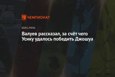 Николай Валуев - Александр Усик - Энтони Джошуа - Валуев рассказал, за счёт чего Усику удалось победить Джошуа - championat.com - Россия - Англия