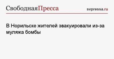 В Норильске жителей эвакуировали из-за муляжа бомбы - svpressa.ru - Мали - Норильск - Сомали