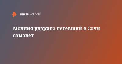 Молния ударила летевший в Сочи самолет - ren.tv - Сочи - Краснодар - Екатеринбург