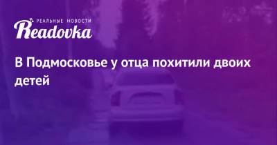 В Подмосковье у отца похитили двоих детей - readovka.ru - Московская обл.