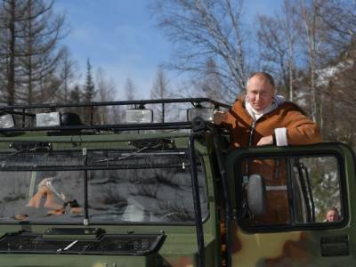 Сергей Шойгу - Владимир Путин - Ольга Скабеева - Стадо оленей чуть не сбило Путина в тайге (видео) - rosbalt.ru - Россия