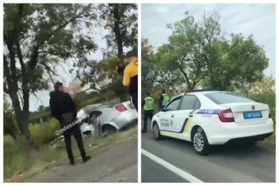 Трагическая авария с полицейскими случилась на Одесчине, влетели в опору моста: появилось видео - politeka.net - Украина - Одесса - Одесская обл.