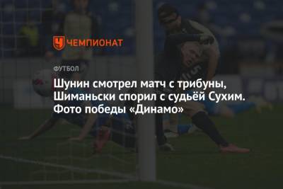 Алексей Сухой - Лев Яшин - Сандро Шварц - Шунин смотрел матч с трибуны, Шиманьски спорил с судьёй Сухим. Фото победы «Динамо» - championat.com - Москва - Казань