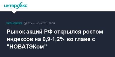 Рынок акций РФ открылся ростом индексов на 0,9-1,2% во главе с "НОВАТЭКом" - interfax.ru - Москва - Россия